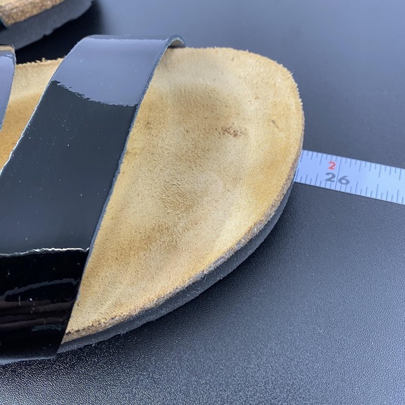 Naot Sandals Womens Size 13 44 Black Patent Leather Wedge Strappy Comfort Shoes - Picture 10 of 12